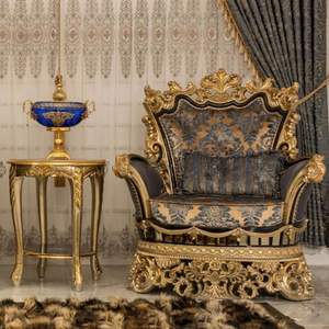 Juego de Sofás de Lujo en Madera Negra con Esponja, Estilo Clásico Post Ranch Inn, para Sala de Estar de Apartamento, Indonesia - Product Image 2