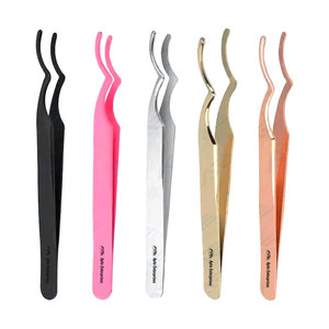 Stainless Steel Lash Extension Tweezers Professional Lash Extension Tweezers Fiber Tip Tweezers Reusable - Product Image 1