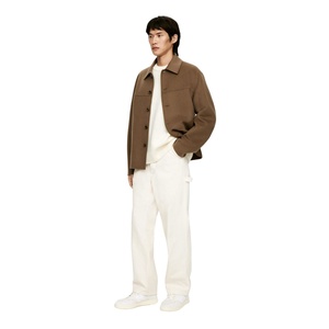 Suéter de Punto Casual para Hombre, 450G, 100% Lana, Hombros Caídos, Color Sólido, Logotipo Frontal, Ideal para Invierno 2027 - Product Image 6