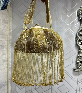 Handmade Seed <b>Beaded</b> Embroidered Crossbody Handbag with Adjustable Strap <b>Large</b> Capacity Zip Closure Fashionable Womens Purse - Product Image 1