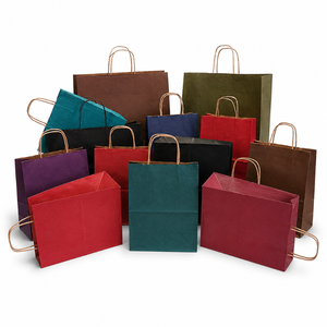 Bolsa de Papel Ecológica Personalizada con Impresión de Logotipo |   Bolsa de Embalaje para Boutique con Asas Resistentes para Promoción de Marca, Uso Diario - Product Image 1
