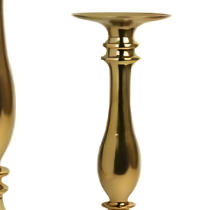 Porte-bougie décoratif classique en aluminium coulé fini or brillant pour la décoration de la maison, fait main et personnalisé - Product Image 3