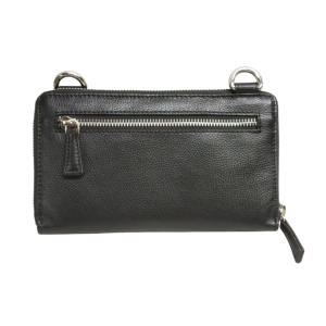 Sac à bandoulière en cuir mains libres pour smartphone, étui de transport compact, pochette de voyage pour monnaie et billets, portefeuille RFID - Product Image 2