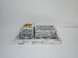 คอลเลกชันใหม่ถาดจุดธูปอาหรับแม่มุกฝังกระดูกกล่องเก็บเรซิน - Product Image 4