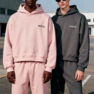 Ensemble de survêtement en coton de haute qualité, ensemble de jogging unisexe, survêtement personnalisé avec logo, survêtement oversize pour hommes, survêtement ample pour hommes - Product Image 3