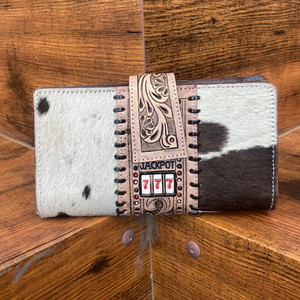 กระเป๋าคลัทช์หนังวัวแท้สำหรับผู้หญิงมาใหม่กระเป๋าสตางค์แบบพับสองทบใช้งานได้หลากหลายช่องใส่บัตร - Product Image 2