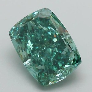 Diamante Verde Sintético Cultivado en Laboratorio, Corte Cojín Alargado, de 1.00 CT a 5.00 CT, Certificado, Claridad VVS VS - Product Image 2