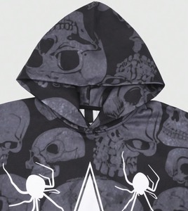 Sudadera con Capucha Extra Grande Personalizada para Hombre, Diseño de Estrella de Cinco Puntas y Araña, Estilo Casual, Manga Larga, Hombros Caídos, 100% Algodón, Venta al Por Mayor - Product Image 3
