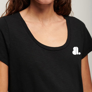T-shirt pour femme, écologique, logo uni, décontracté, été, 100% coton biologique, 160g, imprimé sur mesure, non tissé, respirant, séchage rapide - Product Image 4