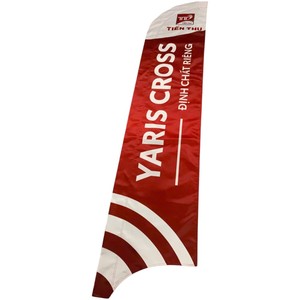 Bandera de Pluma Roja y Blanca de Poliéster con Impresión Digital, Pancarta Promocional Resistente - Product Image 5