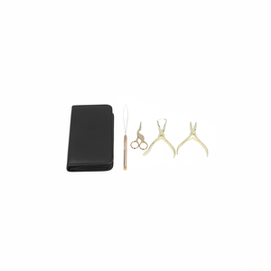 Kit d'outils pour extensions capillaires : Ciseaux et pinces métalliques dorés, ensemble d'installation et de retrait pour extensions capillaires, étanche, micro-liens manuels - Product Image 6