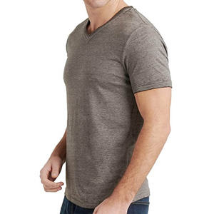 T-shirt d'été pour hommes, nouvelle mode, personnalisé, col en V, manches courtes, vente en gros - Product Image 2