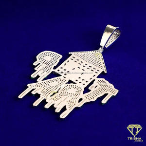 Collier pendentif Hip Hop Fashion Trap House avec diamants Moissanite VVS et argent sterling 925 - Product Image 2
