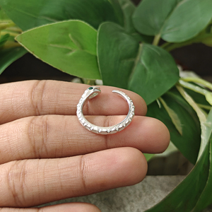 Fashion Christian Women's Snake Design <b>Adjustable</b> <b>Rings</b> Green CZ Eye 18k Silver Plated Brass Statement Minimalist Unique Style - Product Image 6
