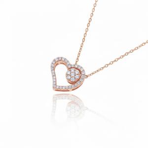 Collar de Plata de Ley 925 con Colgante de Zirconia en Forma de Corazón, Regalo de Moda para Compromiso, Boda o Aniversario, para Mujer - Product Image 5