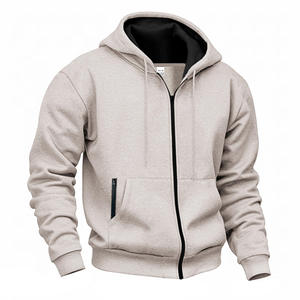 Sweat à capuche zippé pour homme en coton, molleton épais, écologique, coupe confortable, idéal pour le quotidien - Product Image 1