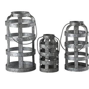 Farol de vela galvanizado hecho a mano con adornos metálicos, farol colgante para decoración del hogar y jardín, estilo vintage, farol cuadrado alto de hierro. - Product Image 6