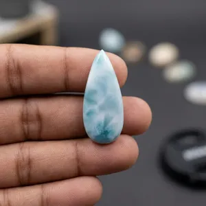 พลอยลาริมาร์สีน้ำเงินทรงหลังเบี้ยขายดีที่สุด ขายส่ง - Product Image 1