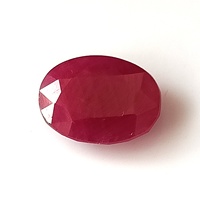 Pierre précieuse naturelle en rubis rouge africain de 5 carats, taille poire, facettée, non montée