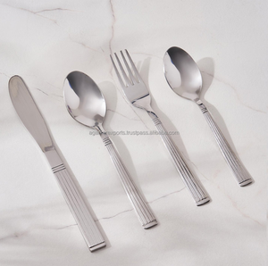 Couteau à beurre en acier inoxydable poli miroir à long manche |   Vaisselle de fête de mariage en gros - Product Image 2