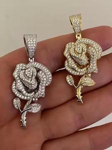 Pendentif Hip Hop au design unique, serti de diamants Moissanite et de zirconiums cubiques, pour hommes, bijoux scintillants, disponible au meilleur prix. - Product Image 1