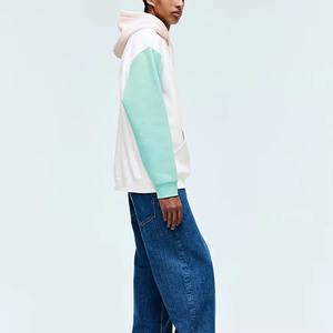 High Quality Puff Print Screen Print Patch Work Hood Kangaroo <b>Pocket</b> Cotton Oversized Streetwear Hoodies for Men - Product Image 3