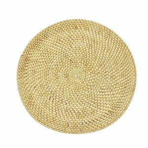 Anniversary Rattan Placemat Hand-Woven <b>Round</b> <b>Table</b> <b>Mat</b> for Special Celebration Decor Luxury Artisan Crafted - Product Image 2