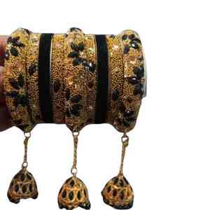 Ensemble de bracelets de mariage islamiques tendance en or marron de qualité supérieure, collection de bijoux traditionnels pour femmes - Product Image 5