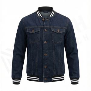 Nouvelle veste en jean en coton imprimé à la mode fabriquée en usine, veste en jean conçue pour hommes, vestes en jean pour hommes, manteaux - Product Image 1