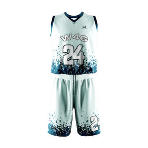 Conjunto de Camiseta y Pantalones Cortos de Baloncesto Personalizados para Adultos Unisex, Transpirables, con Estampado por Transferencia de Calor, 100% Poliéster, Uniformes de Entrenamiento para Equipos - Product Image 5