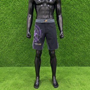 Shorts MMA pour hommes Topline, coupe athlétique, respirant, en spandex et nylon, vêtements d'arts martiaux mixtes - Product Image 1