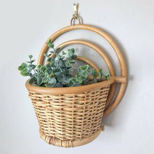 Décoration de jardin, pot à plantes en rotin écologique, pots à fleurs, prix d'usine, jardinière suspendue en cannage - Product Image 4