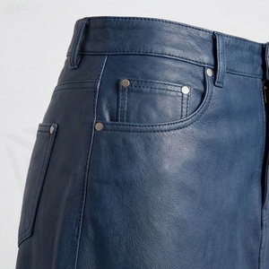 Women High Waist A-Line PU Leather Skirt Solid Color Knee-Length Minimalist Style With Pockets - Product Image 5