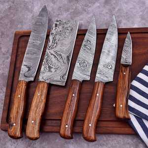 High Quality 5 PCS Professional Kitchen <b>Knife</b> <b>Set</b> With Damascus Steel Blade and Custom Handle Kitchen <b>Knife</b> <b>Set</b> For Hot Sale - Product Image 1