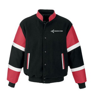 Fashion Letterman Jacket Custom Embroidery Varsity Jacket Hip Hop Streetwear Style - Product Image 1