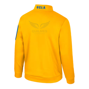Wholesale Custom <b>Men</b>’s Quarter Zip <b>Pullover</b> <b>Jacket</b> UCLA Bruins Embroidered Logo Fleece Sports Casual Athletic <b>Jacket</b> - Product Image 3