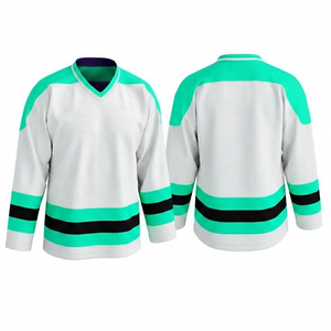 Pakistan Manufacturer OEM Design Professional Polyester Hockey Uniform Customized Embroidery Tackle Twill Logo Ice Hockey Jersey - Product Image 1