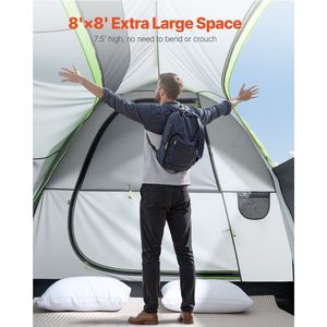 Tenda SUV 8FT per Campeggio, Design a Doppio Strato, Impermeabile PU2000mm, Spaziosa Capacità 5-8 Persone, Tenda per Campeggio SUV - Product Image 3