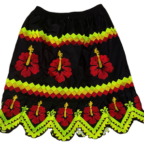 Jupe Hawaïenne Décontractée Longueur Cheville pour Femme en Polyester de Haute Qualité OEM, Tissu Satiné Brodé, Séchage Rapide et Lavable - Product Image 1