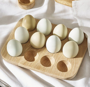 Unique Shape <b>Kitchen</b> Accessories Tools Brown Wooden Egg <b>Tray</b> Home Storage Egg <b>Tray</b> Holder Wooden <b>Tray</b> - Product Image 2