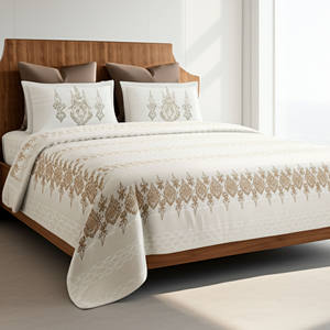 Premium Golden Sand 210 Thread Count Cotton Bedsheet Durable <b>Printed</b> Bedding for Elegant <b>Bedroom</b> Decor Worldwide Availability - Product Image 2