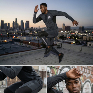 Conjunto Deportivo Táctico Unisex de Compresión para Entrenamiento, Acolchado, para Gimnasio y Running, de Secado Rápido y Transpirable, en Spandex/Poliéster - Product Image 6