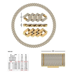 Chaîne cubaine de 13 mm sertie de diamants de laboratoire, or massif 14K 18K, style hip-hop, bijoux pour hommes, collier à coupe ronde certifié IGI - Product Image 2