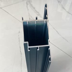 Système de porte en aluminium Shalumi série 6000 avec profil en T finition bleu cobalt, services de découpe/soudure OEM/ODM pour la décoration intérieure - Product Image 2