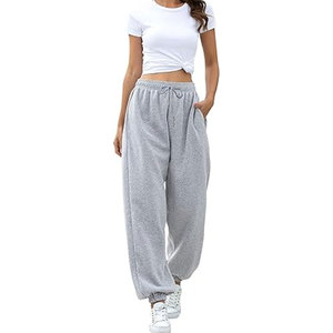 Pantalones deportivos para mujer con bolsillos, pantalones deportivos informales y cómodos, pantalones holgados para estar en casa, pantalones de estilo urbano de gran tamaño - Product Image 2