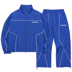 Men's Tracksuit Activewear Athletic Casual Sports Jogging Gym Full <b>Zip</b> Sweat Suit 100% Nylon Waterproof Lightweight - Product Image 1