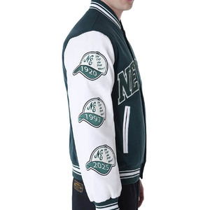 แจ็คเก็ตวาร์ซิตี้แบบยูนิเซ็กส์สไตล์วินเทจปรับแต่งได้ พร้อมป้ายปักเชนิลลี่แบบกลับด้านได้ แจ็คเก็ตบอมเบอร์สำหรับขี่มอเตอร์ไซค์ ด้านหน้าแบบเป็นทางการ - Product Image 5