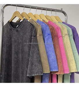 Ropa para hombre, camiseta de gran tamaño, camiseta de lavado ácido en blanco de algodón pesado, camiseta vintage con gráfico personalizado - Product Image 4