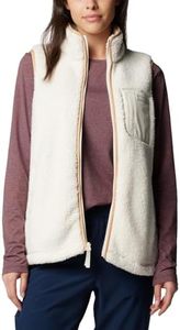Chaleco de Sherpa Crema para Mujer de Calidad Premium con Cierre de Cremallera en el Bolsillo Frontal, Cuello Alto, Ropa Exterior Informal, Fabricante OEM - Product Image 4