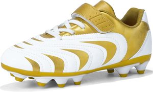 Hot Men's <b>Boots</b> White and Gold Synthetic Football Cleats with Rubber Outsole for Outdoor Sports Sneakers Customised Soccer Shoes - Product Image 2